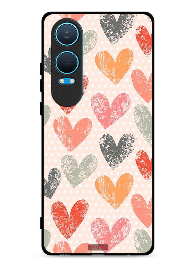 Tolwak OnePlus Nord CE4 Lite 5G Protective Case Cover Hearts Art - Image 1
