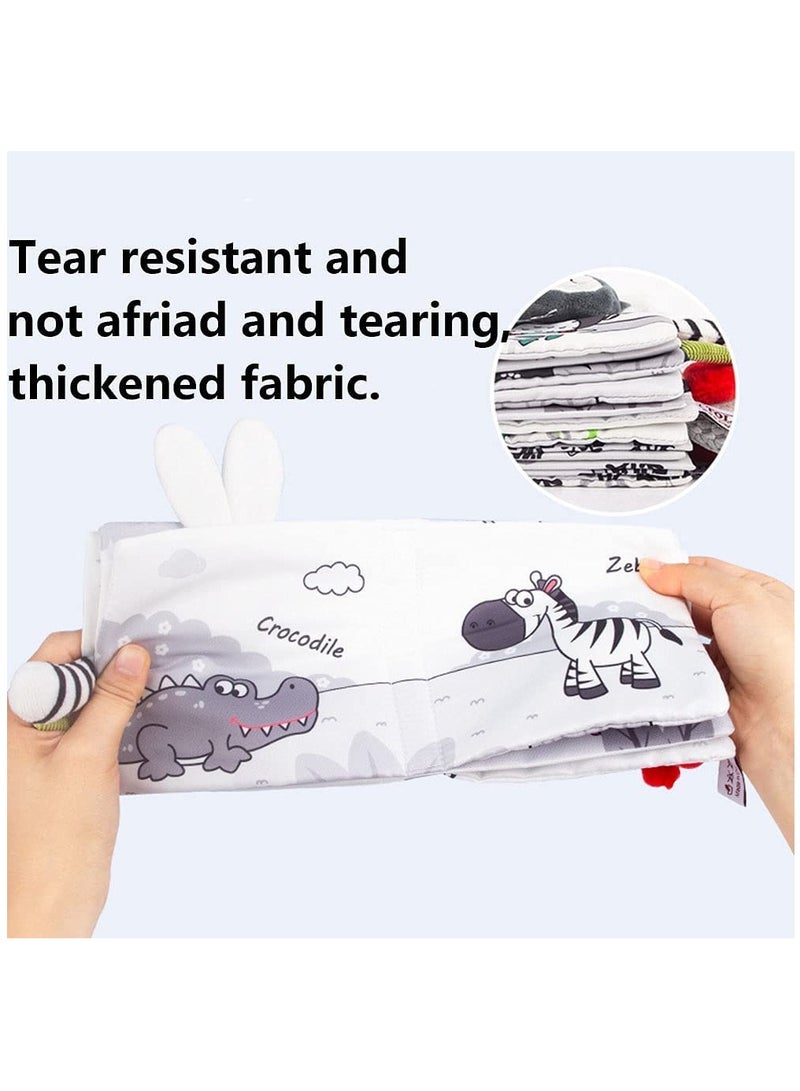 KASTWAVE Baby Cloth Book with Sound, 2 Pieces Baby Sensory Training Three-dimensional Soft Books Baby Cognitive Visual Training Soft Cloth Book Baby Toys for 1 2 3 Years Old Boys Girls - Image 2