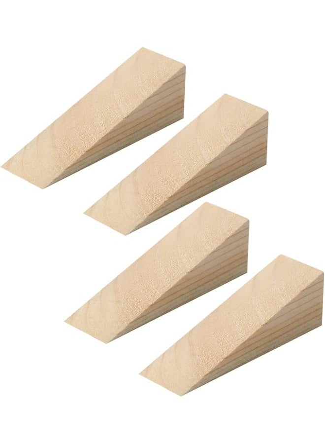 مجموعة من 4 أوتاد أبواب من خشب الزان – سماكة 2.5 سم | مقاس 9.1 × 7.4 سم مانع انزلاق للأبواب