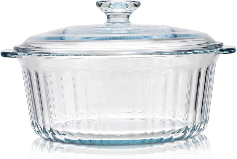 Glass Casserole Clear Pots for Cooking Clear Simmer Pot for Stove Baking Dishes for Oven Big Pots for Cooking Serving Bowls with Lids Glass Pot High Borosilicate Glass Transparent - Image 1