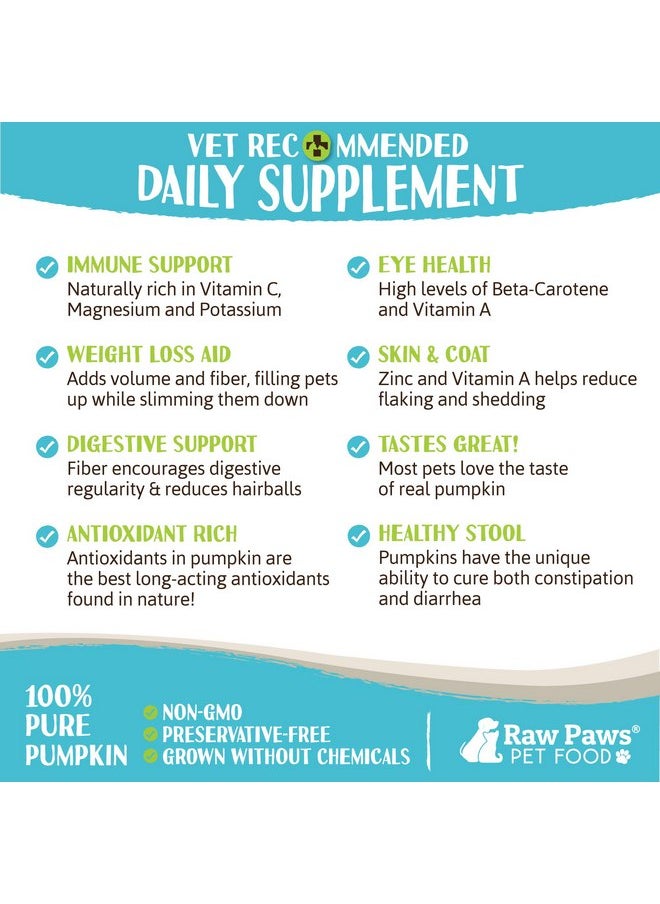 Raw Paws - Raw Paws USA Organic Pumpkin Powder for Dogs & Cats, 16-oz - Healthy Stool, Diarrhea, Constipation Relief, Dry Pumpkin for Dogs, Canned Pumpkin for Cats Alternative, Dog Pumpkin Powder, Fiber for Dogs - Image 1