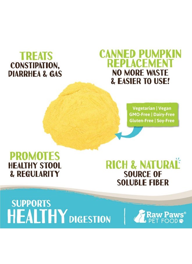 Raw Paws - Raw Paws USA Organic Pumpkin Powder for Dogs & Cats, 16-oz - Healthy Stool, Diarrhea, Constipation Relief, Dry Pumpkin for Dogs, Canned Pumpkin for Cats Alternative, Dog Pumpkin Powder, Fiber for Dogs - Image 1