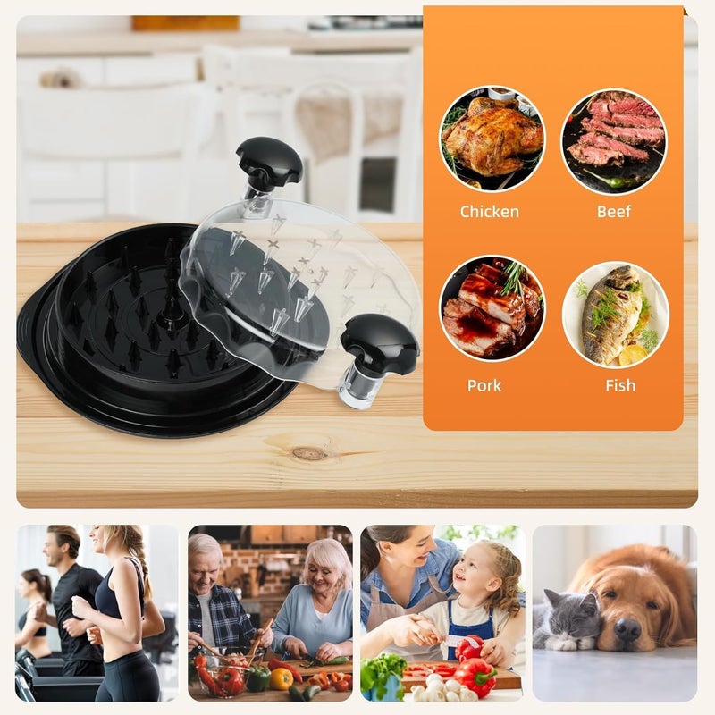UREVO Chicken Shredder Tool with Ergonomic Handle and Transparent Lid, BPA Free, Dishwasher Safe - Image 3