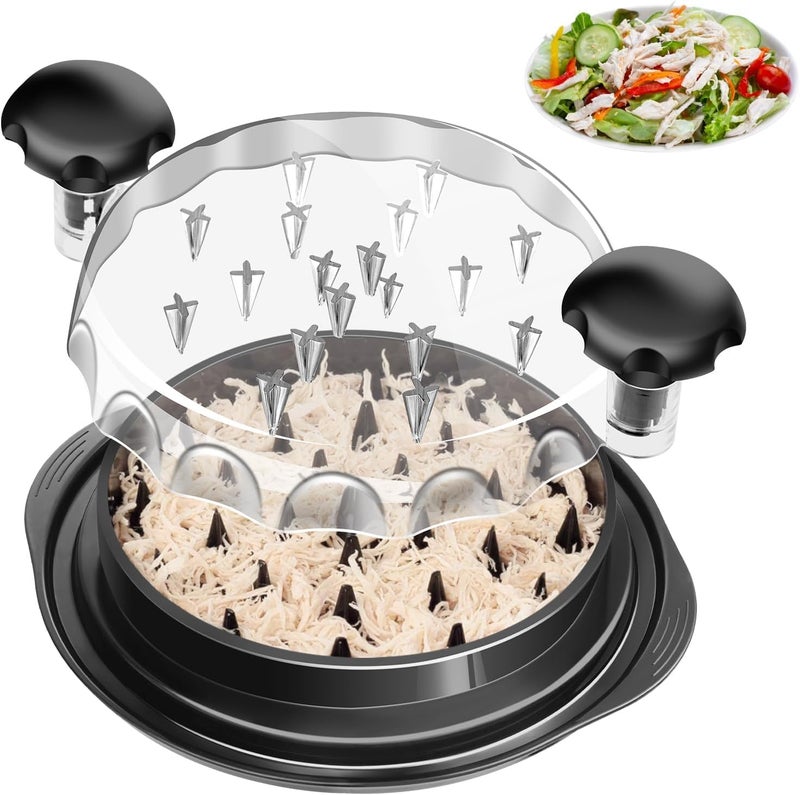 UREVO Chicken Shredder Tool with Ergonomic Handle and Transparent Lid, BPA Free, Dishwasher Safe - Image 1