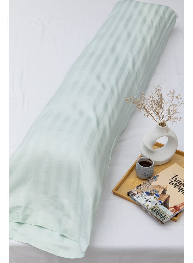 Long Pillowcase Set - Satin - Double - Pistachio- 160*45 - 100% Egyptian Cotton