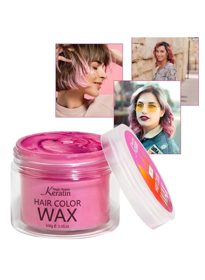 Magic Master Keratin Pink Temporary Hair Color Wax (3.4 Fl Oz), Natural Washable Temporary Hair Clay Color for Kids Girls Women & Men Dark Hair, Party, Cosplay, Festival & Halloween - Image 2