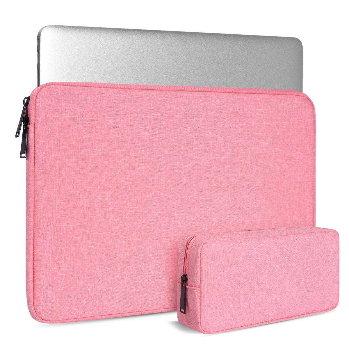 iKammo 15.6 Inch Laptop Sleeve Case for Lenovo IdeaPad 3 3i/Lenovo ThinkPad E15/ Legion/Yoga 7i 16 inch/Flex 5, LG Gram 16", Dell HP Asus Acer Chromebook with Small Case, Pink