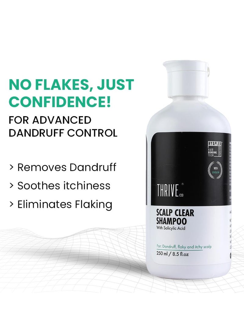 THRIVECO - Anti Dandruff Scalp Clear Shampoo | Removes Dandruff From Source | Helps With flaky, Itching, Irritation & Redness Accompanying Dandruff | 100% Effective with First Use | With clinically proven Zenscalpin™, Octopirox, Salicylic Acid Formulation | For Men & Women | 250ml - Image 1