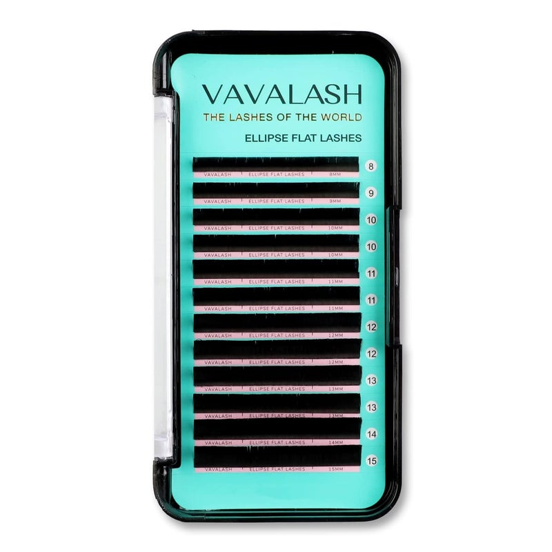 VAVALASH Ellipse Eyelash Extensions Flat Eyelash Extension Lightweight Lashes Matte Black Lashes Extensions(CC-0.20-10mm) - Image 1