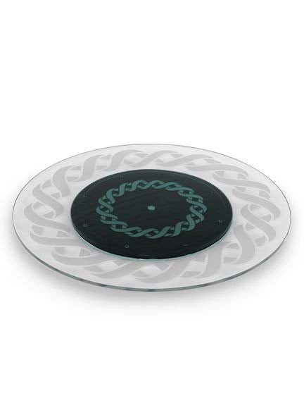 Appeasy appeasy Glass Lazy Susan TurntableRound Tabletop Rotating Tray Display Plate Revolving Stand for Dining Table CardiffDiameter18inch  - Image 2