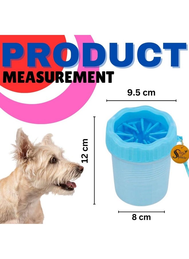 Sage Square Dog Paw 360º Cleaner- 2 In 1 Portable Silicone Pet Cleaning Brush Feet Cleaner For Grooming With Muddy Paw, Fast Clean Pet Foot Cleaner For Small Medium Large Breed Dogs Cats (Random)  - Image 3
