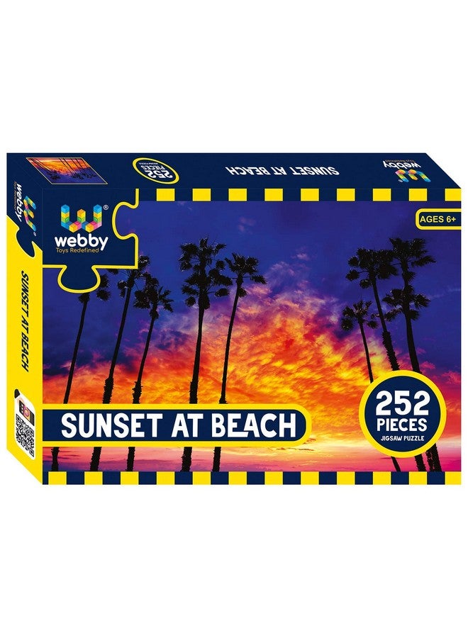 Webby Kid Sunset at Beach Jigsaw Puzzle, 252 Pieces - Image 1