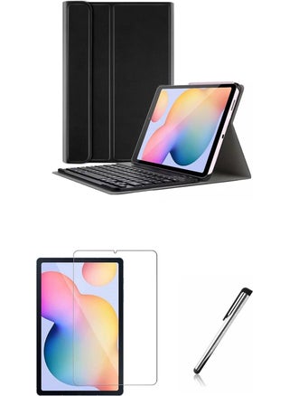 Buway Samsung Galaxy Tab S6 Lite SM-P610 P615 P617 Compatible Wireless Keyboard Stand Case Glass Set  - Image 1