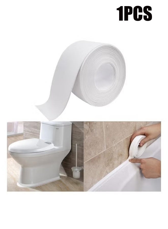 واي جيه شريط مغطس غرفة حمام بيضاء ركن غطاء شريط مقاومة للماء شريط ذاتي اللصق شريط يستخدم في المطبخ حمام مغطس حوض الاستحمام حمام أرضية جدار حافة حماية قطاع - Image 1
