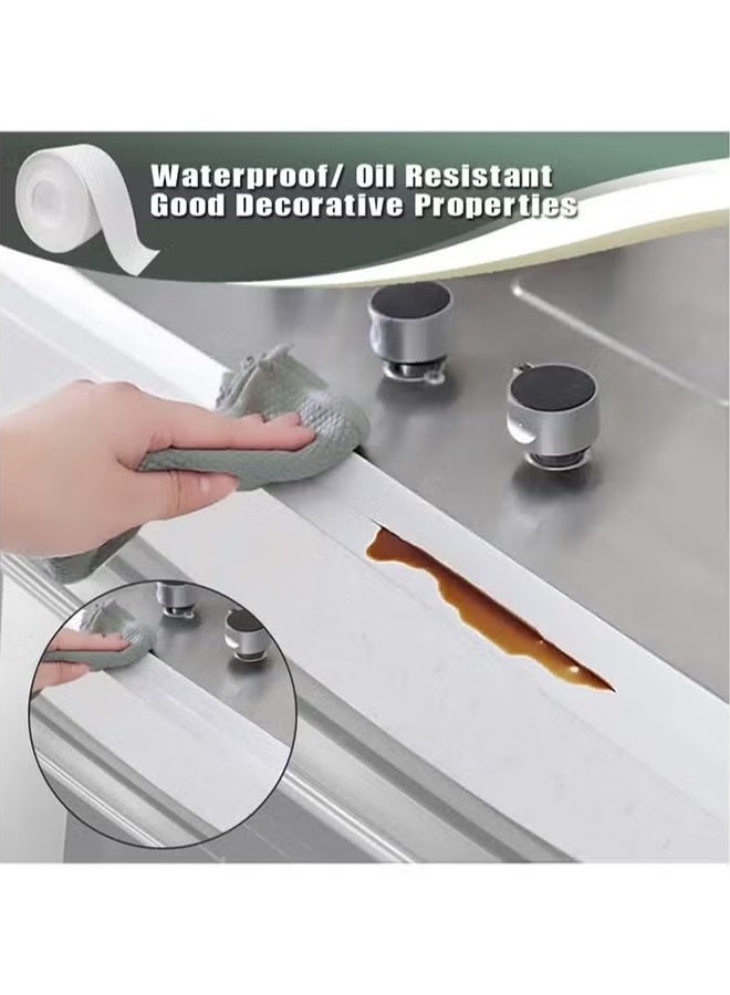 واي جيه شريط مغطس غرفة حمام بيضاء ركن غطاء شريط مقاومة للماء شريط ذاتي اللصق شريط يستخدم في المطبخ حمام مغطس حوض الاستحمام حمام أرضية جدار حافة حماية قطاع - Image 3