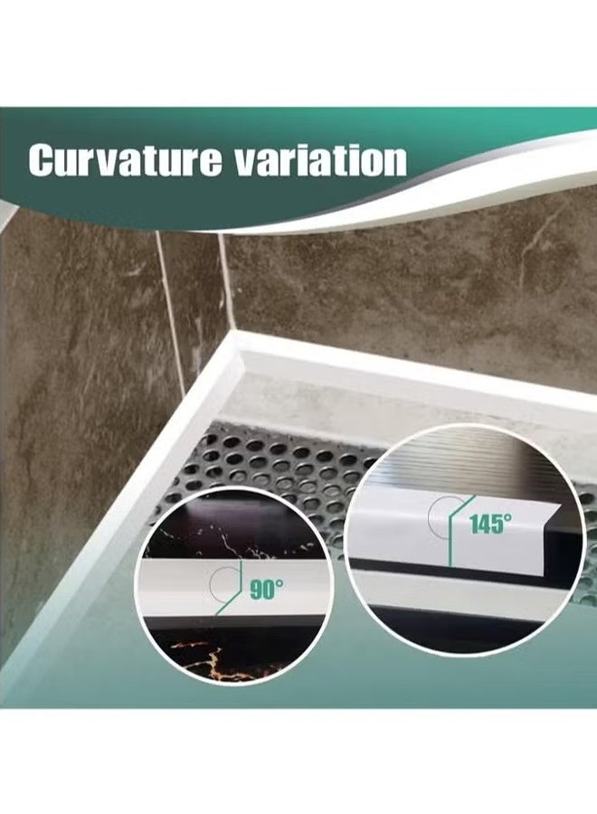 واي جيه شريط مغطس غرفة حمام بيضاء ركن غطاء شريط مقاومة للماء شريط ذاتي اللصق شريط يستخدم في المطبخ حمام مغطس حوض الاستحمام حمام أرضية جدار حافة حماية قطاع - Image 2