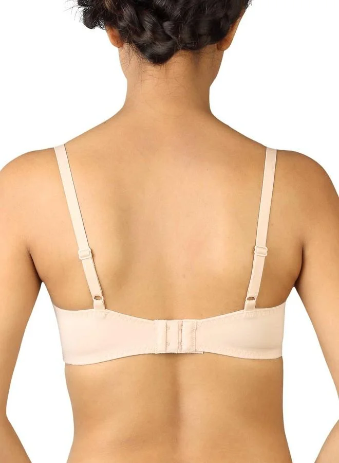 ترايامف Triumph International Women's Synthetic Padded Wire Free T-Shirt Bra Beige