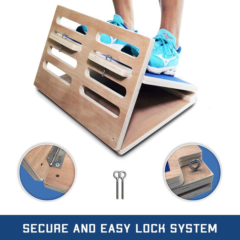 Rolling With It Professional Slant Board for Calf Stretching - Adjustable Wooden Incline Board - Increase Flexibility, Mobility, Pain Relief - Anti-Slip Design - Achilles - Fascia Stretcher - Tight Calves - Image 3