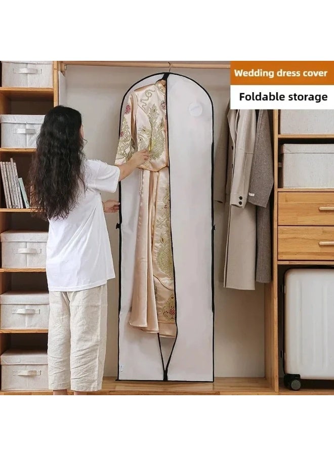 1PC Garment Bag Clothes Dust Cover 60x180cm, Foldable Suit Dress Jacket Coat Protector for Travel & Closet - Image 2