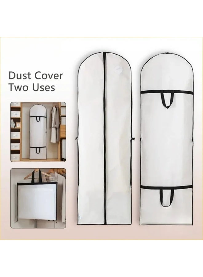 1PC Garment Bag Clothes Dust Cover 60x180cm, Foldable Suit Dress Jacket Coat Protector for Travel & Closet - Image 1