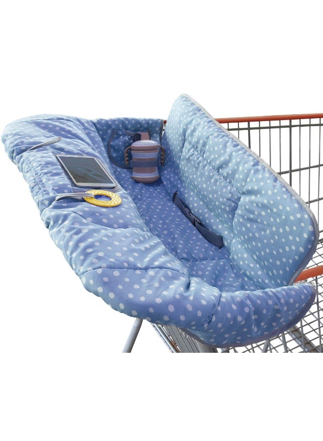 Suessie Shopping Cart Cover and High Chair Cover, Blue Dots - Image 1