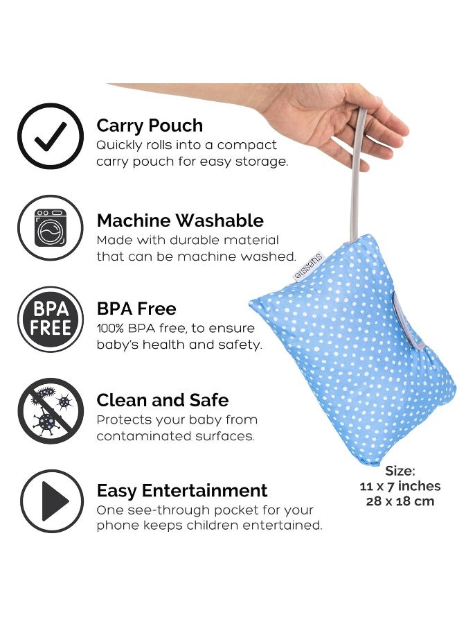 Suessie Shopping Cart Cover and High Chair Cover, Blue Dots - Image 5