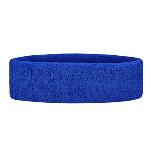 GOGO Sports Headband Sweatband Athletic Terry Cloth Head Band Royal Blue - Image 1