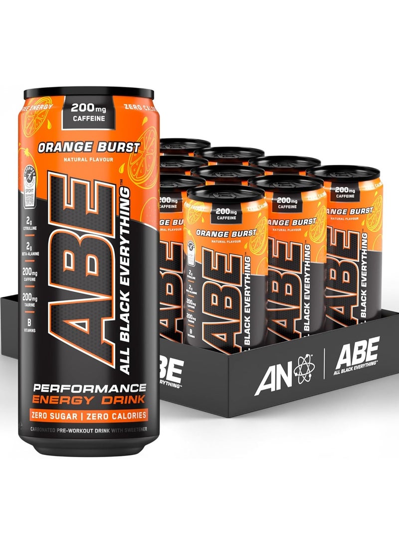 Applied Nutrition Abe Energy Plus Pre Workout With Orange Burst Drink Food Supplement 330Ml Pack Of 12 - Image 1