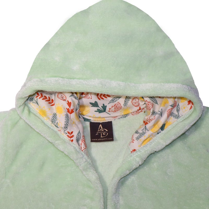 Adhigams Baby Stylish Bath Robe, Towel, Wrapper | Unisex Bath Wrap for Baby boy and Girl (6-12 Months) (Green) - Image 5