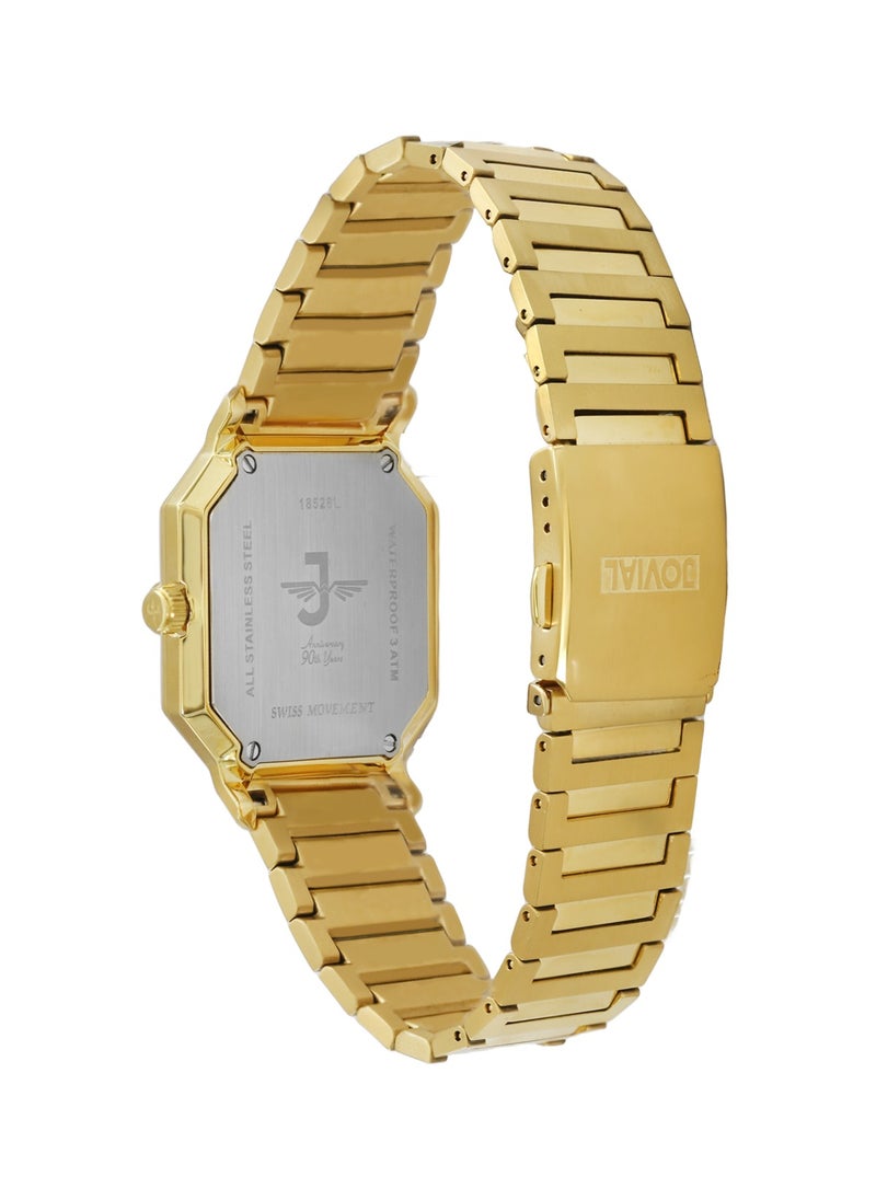 Jovial JOVIAL 18528LGMQ01E Women's Fashion Watch Stainless Steel Band Watch,28mm, White Dial  - Image 3