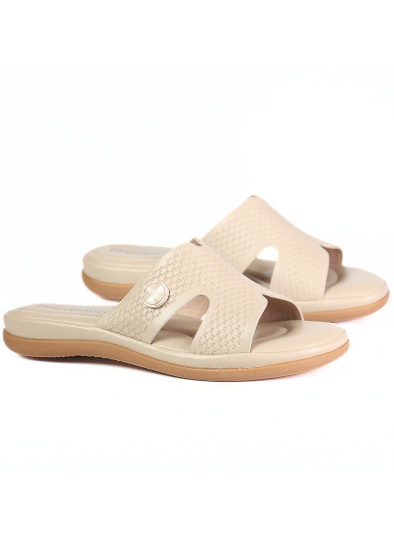 SD.Felano Women Comfort Flat Sandals | Soft Cushioned Footbed | Lightweight Easy Slip On Design | Anti Slip Sole | Open Toe Daily Wear Sandals | Comfortable Footwear For Home Walking And Casual Use - Image 3