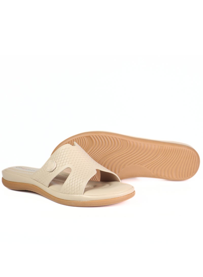 SD.Felano Women Comfort Flat Sandals | Soft Cushioned Footbed | Lightweight Easy Slip On Design | Anti Slip Sole | Open Toe Daily Wear Sandals | Comfortable Footwear For Home Walking And Casual Use - Image 4