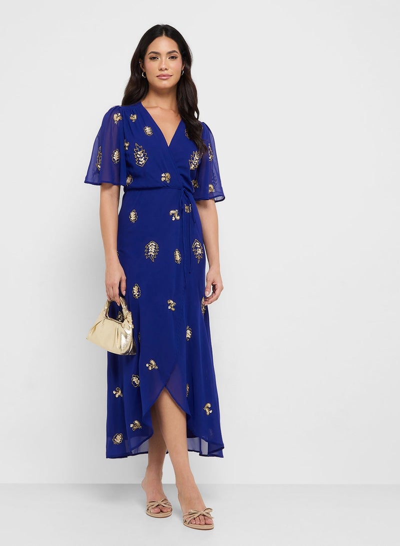 هوب اند ايفي فستان شيفون مطرز - Image 1