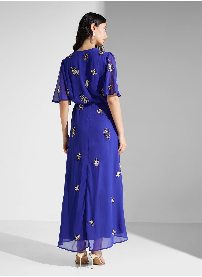 Hope & Ivy Embroidered Chiffon Dress  - Image 2