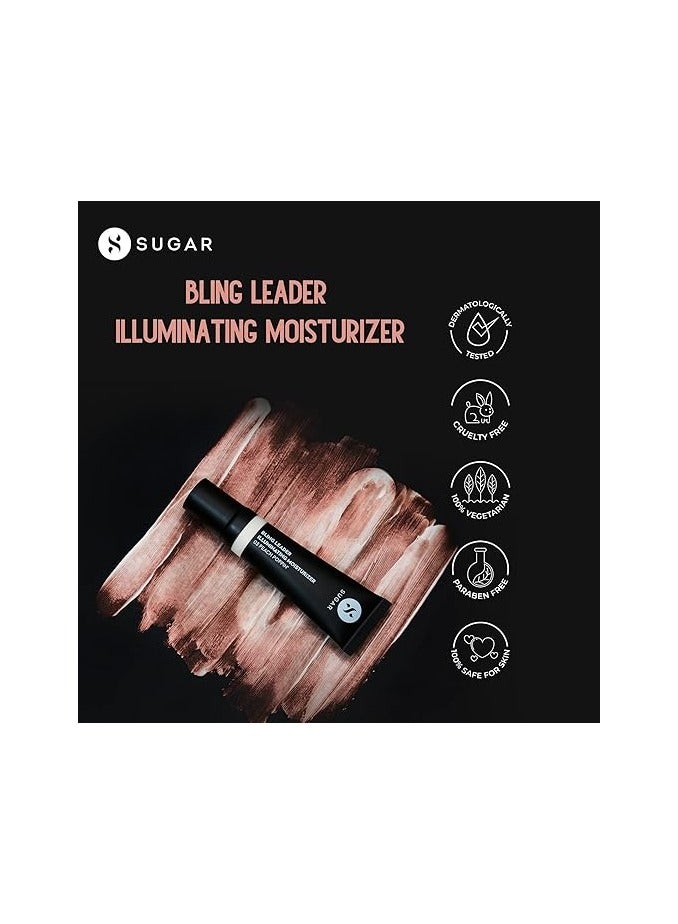 SUGAR Cosmetics Bling Leader Illuminating Moisturizer - 03 Peach Poppin' - Warm peach with a pearl finish Highlighter, Protection Against Pollutio - Image 3