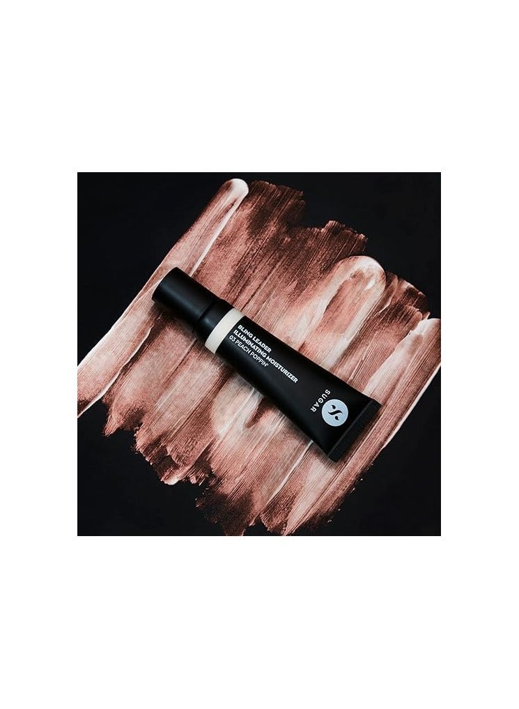 SUGAR Cosmetics Bling Leader Illuminating Moisturizer - 03 Peach Poppin' - Warm peach with a pearl finish Highlighter, Protection Against Pollutio - Image 5