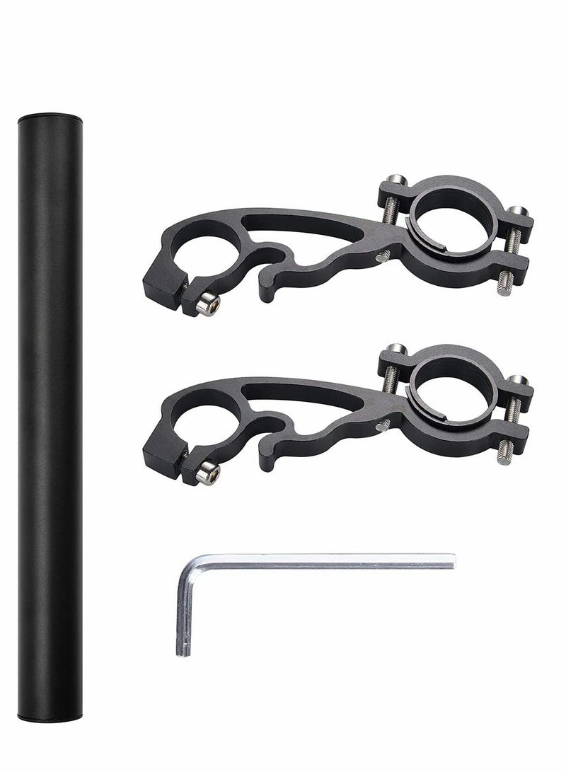 Excefore Bicycle Double Handlebars Extender Extension,Aluminum Alloy Super Long Bike Bracket Accessories,for Bike Mounts,Bicycle Extender Bars,for 22mm-32mm Bars Caliber - Image 2