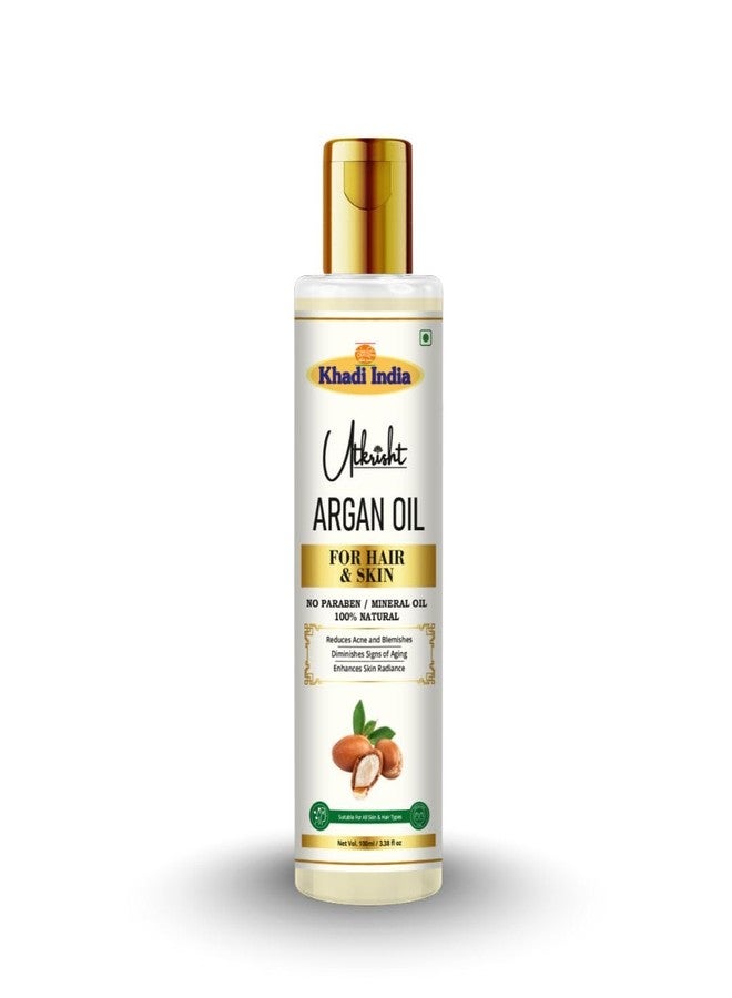 Utkrisht Khadi Argan Oil For Skin & Hair 100ml | Pure & Natural Oil for Hair Growth & Nourishing Skin Care | Non Sticky, Paraben & Mineral Oil Free | For All Hair Types | Daily Use for Men & Women - Image 1