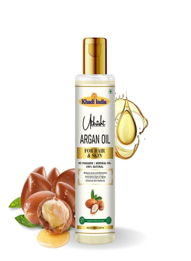 Utkrisht Khadi Argan Oil For Skin & Hair 100ml | Pure & Natural Oil for Hair Growth & Nourishing Skin Care | Non Sticky, Paraben & Mineral Oil Free | For All Hair Types | Daily Use for Men & Women - Image 2