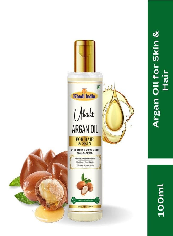 Utkrisht Khadi Argan Oil For Skin & Hair 100ml | Pure & Natural Oil for Hair Growth & Nourishing Skin Care | Non Sticky, Paraben & Mineral Oil Free | For All Hair Types | Daily Use for Men & Women - Image 3