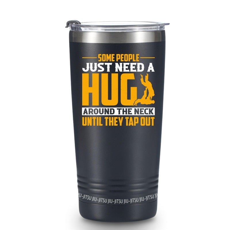 Onebttl Jiu jitsu Gifts for Men Jiu Jitsu Travel Mug for JiuJitsu Lovers Boyfriend Husband Son Grandson on Christmas Birthday Stainless Steel 20Oz Tumbler Black - Image 2