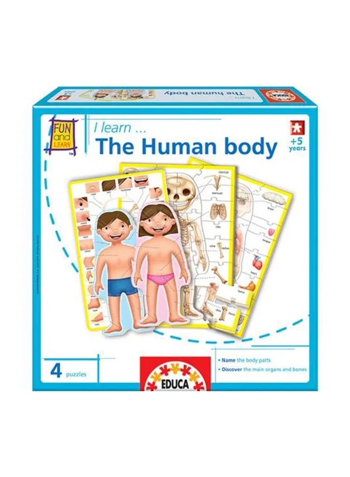 Educa- Jigsaw Puzzle ( 4 Set od Puzzles) I Learn The Human Body for Age 4 to 7 - Image 2