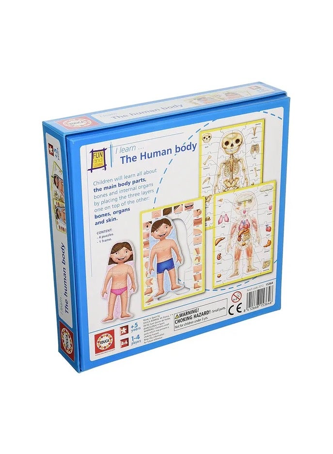 Educa- Jigsaw Puzzle ( 4 Set od Puzzles) I Learn The Human Body for Age 4 to 7 - Image 3