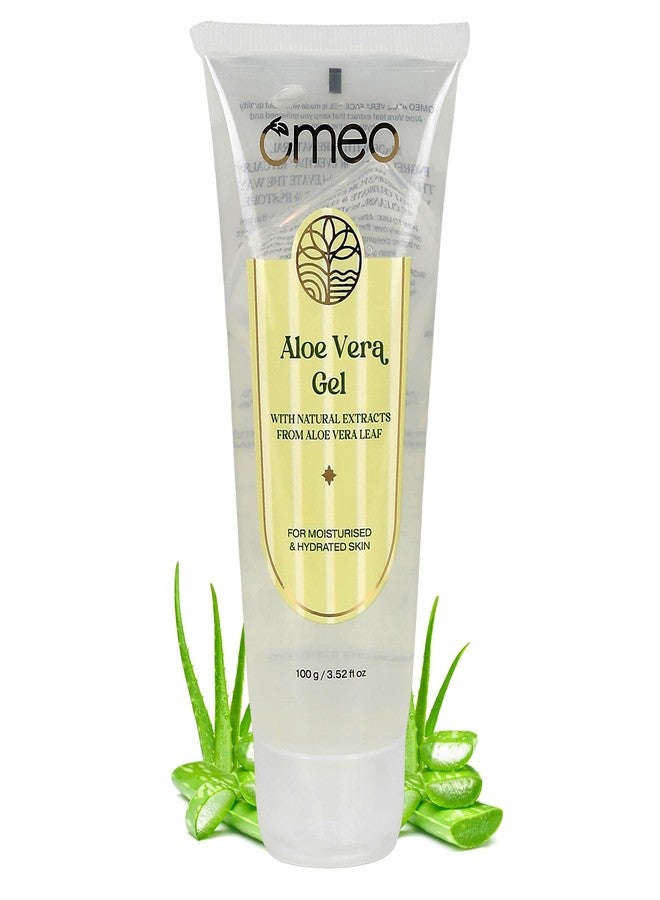 Omeo Aloe Vera Gel 100g for Face, Skin & Hair Care Made with Pure Aloevera Extract | Hydrating, Moisturizing Gel for Glowing, Soothing Skin & Smooth Hair | Non Sticky, Non Greasy, No Paraben, SLS Free - Image 1