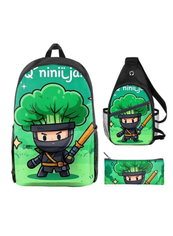Universal cartoon new three-piece schoolbag - 641  - Image 1