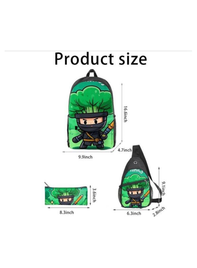 Universal cartoon new three-piece schoolbag - 641  - Image 3