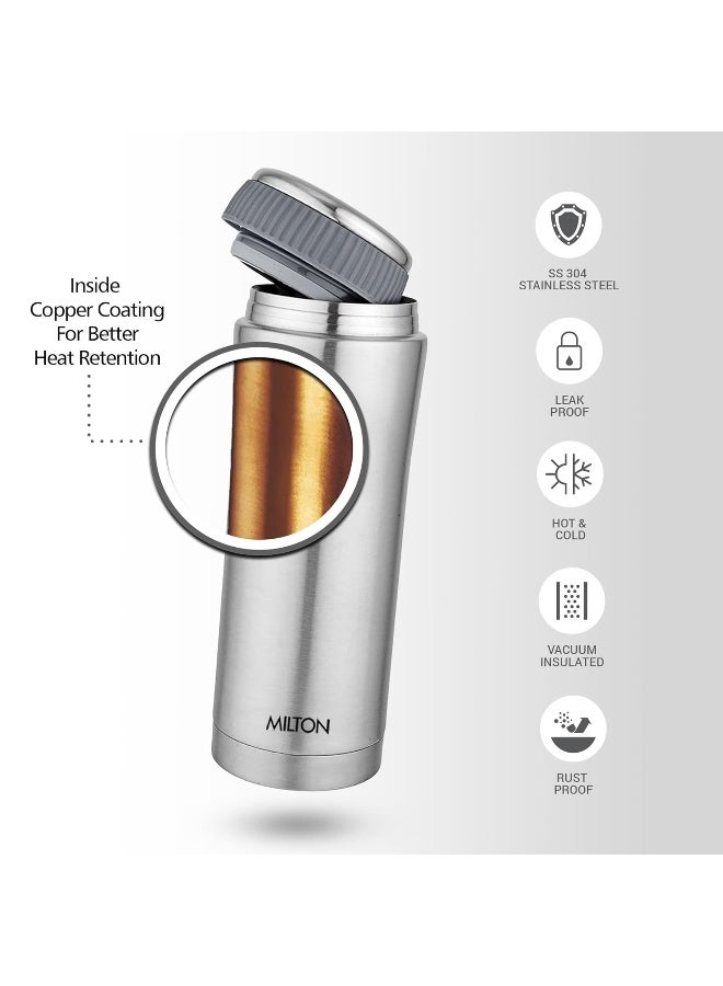 Milton Optima 350 Thermosteel Hot and Cold Flask, 350 ml, Silver - Image 3