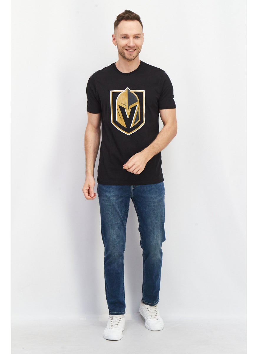 Fanatics - Men Crew Neck Short Sleeves Graphic Print T-Shirt, Black - Image 1