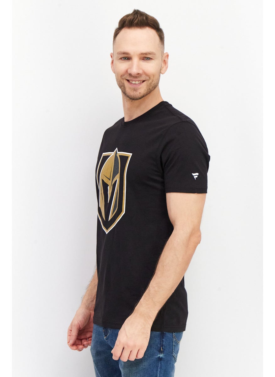 Fanatics - Men Crew Neck Short Sleeves Graphic Print T-Shirt, Black - Image 1
