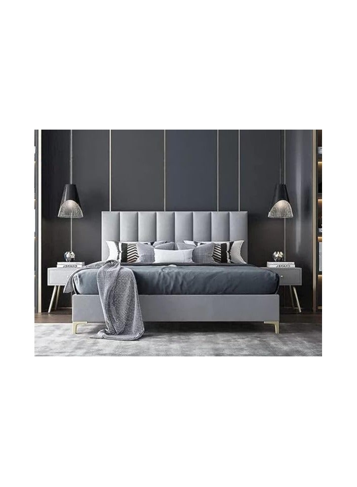 Ripple FURNITURE Simple Master King Size Bed Young Luxury Fabric Bed Bedroom Furniture Sets  - Image 1